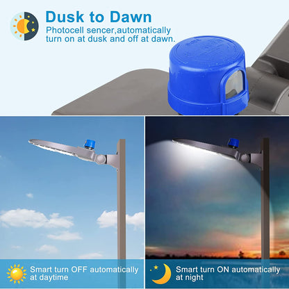 Lightdot 200W LED Parking Lot Lights 28000LM Arm Mount, ETL Listed, 5000K, Dusk to Dawn Photocell