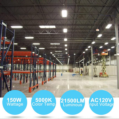 Lightdot LED High Bay Shop Light, 2FT 150W 21500LM 140LM/W [600W HPS Eqv.]