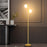 Modern Decorative Globe Gold Floor Lamp Tall Pole Corner Mid Century Reading Lamp for Bedroom/Sofa Corner/Office